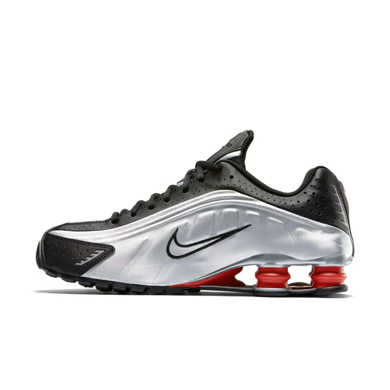 Nike Shox R4 Black Silver Orange (2015) Black/Metallic Silver-Max Orange-Metallic Silver (104265-065)