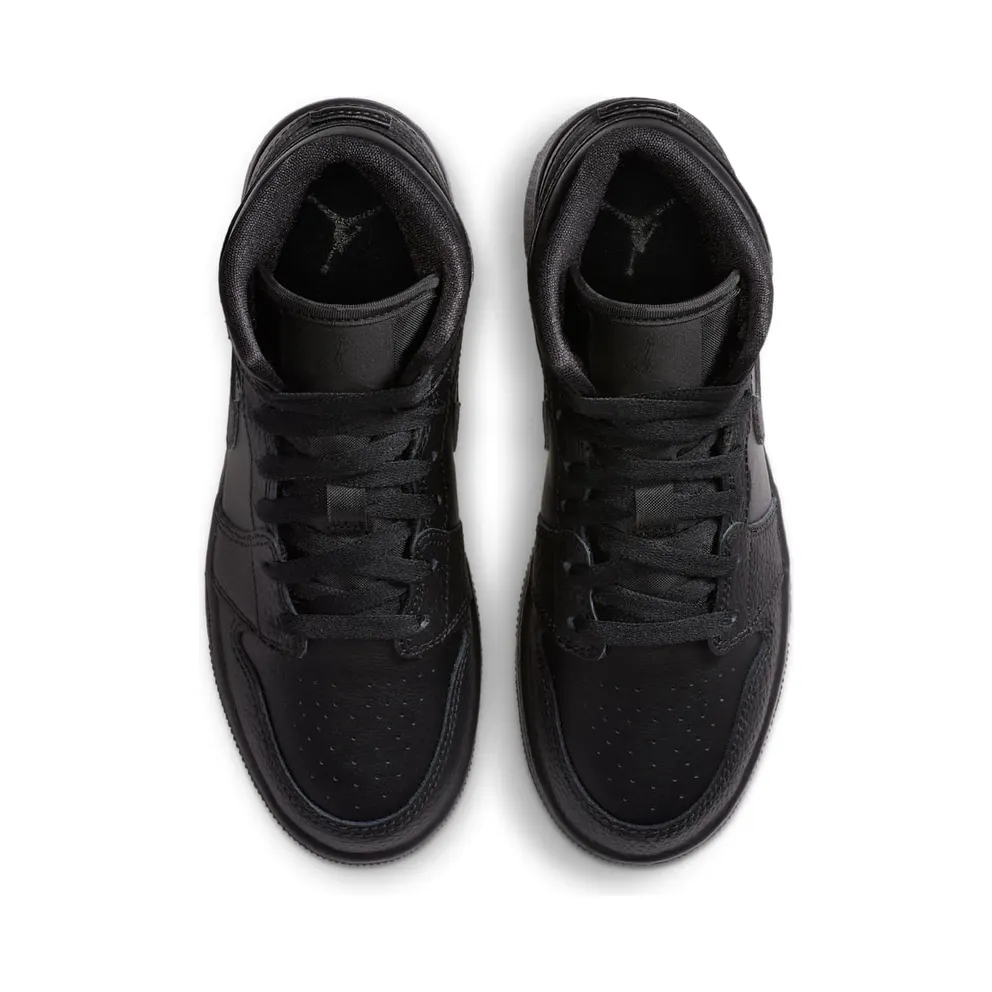 Air Jordan 1 Mid Older Kids’ Black (554725-091)
