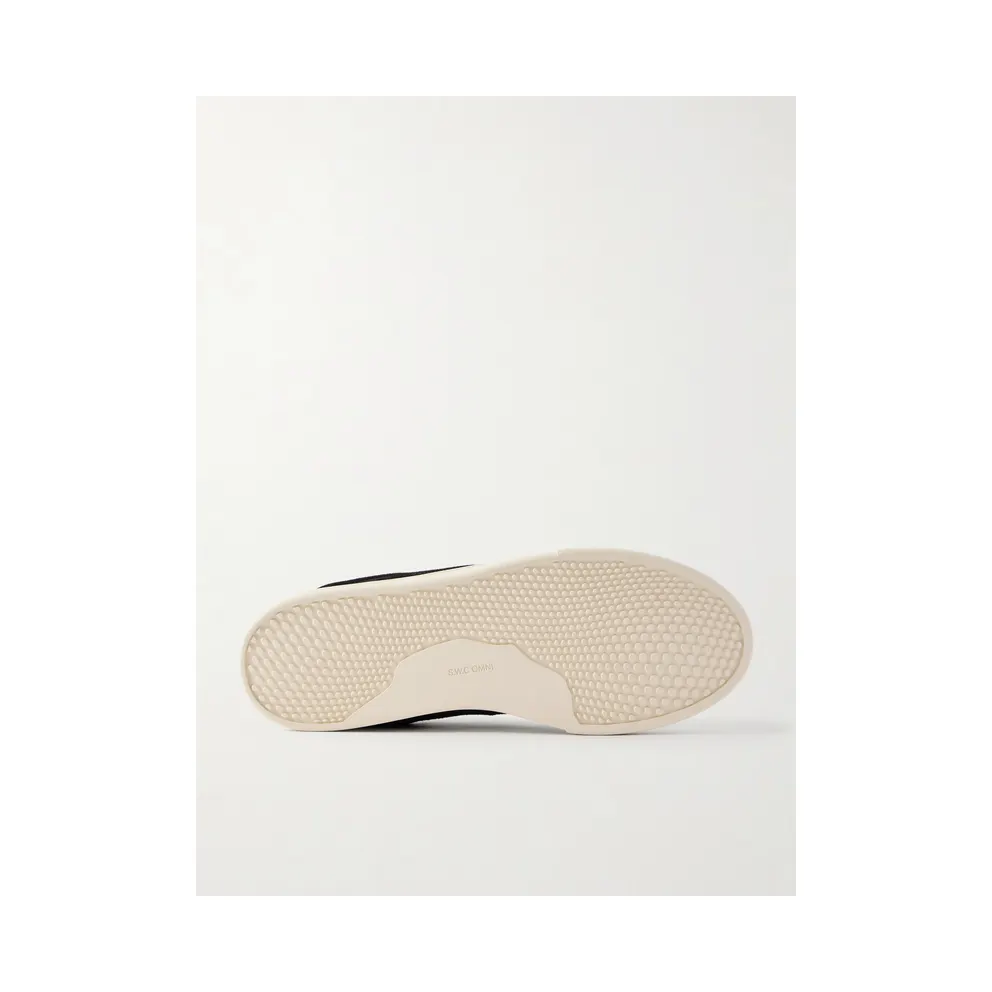 Omni Matta Leather-Trimmed Suede Black (OM06015)