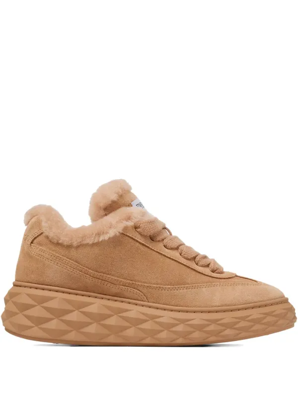 Jimmy Choo Diamond Maxi Retro F Sneakers aus Wildleder – Braun (DIAMONDMAXIRETROFVQQ)