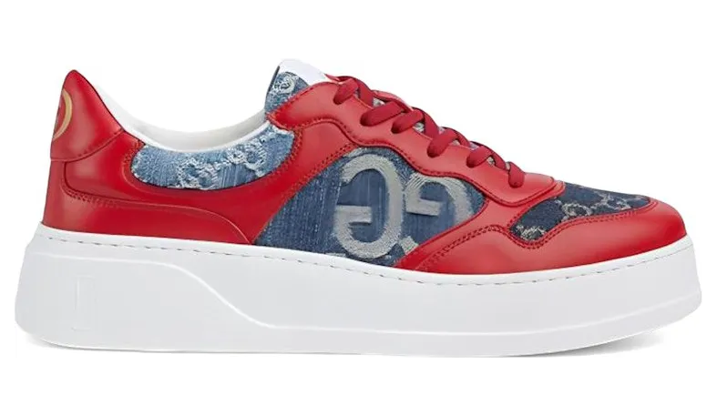 Gucci GG Sneaker Red Blue Denim (739285 AABYX 6441)