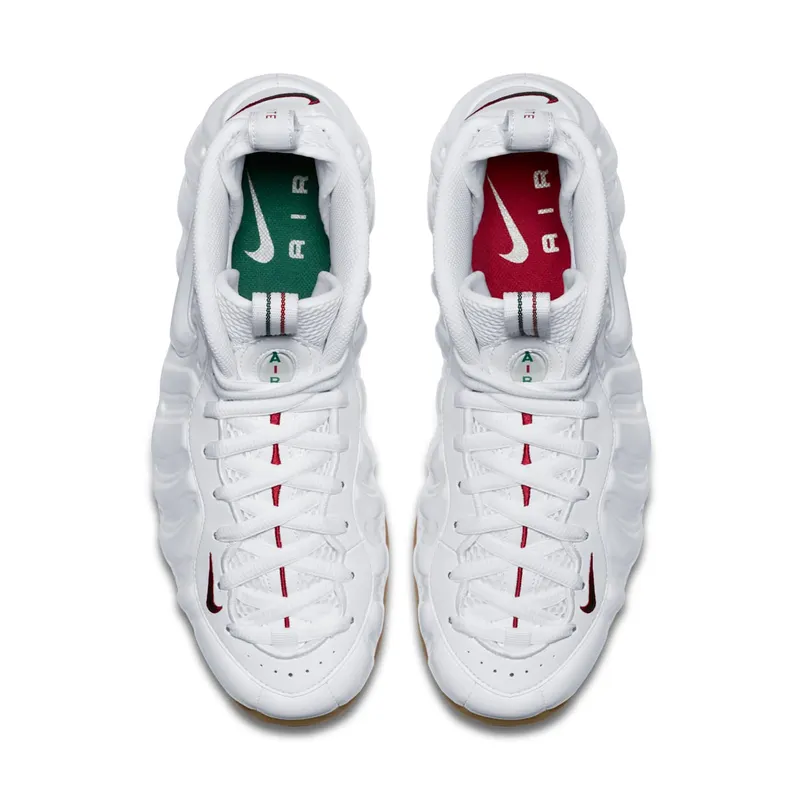 Nike Air Foamposite Pro White Gucci White/White-Gym Red-Gorge Green (624041-102)