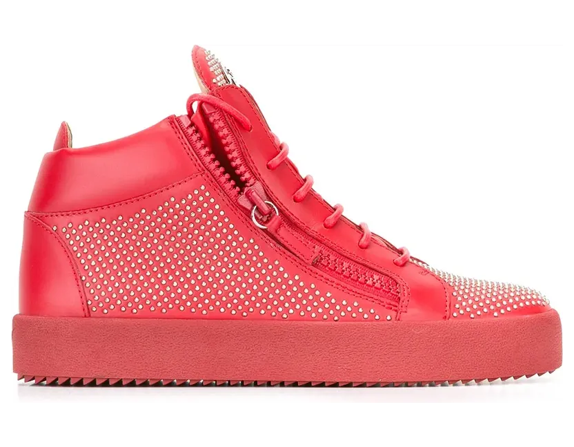 Giuseppe Zanotti ‘Connor’ Mid-Top-Sneakers “Red” (RU6096002)