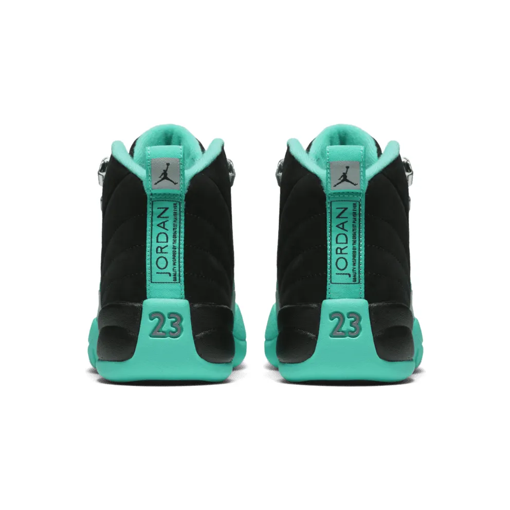 Jordan 12 Retro Hyper Jade (GS) Black/Metallic Silver-Hyper Jade (510815-017)