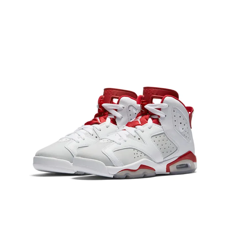 Jordan 6 Retro Alternate Hare (GS) White/Gym Red-Pure Platinum (384665-113)