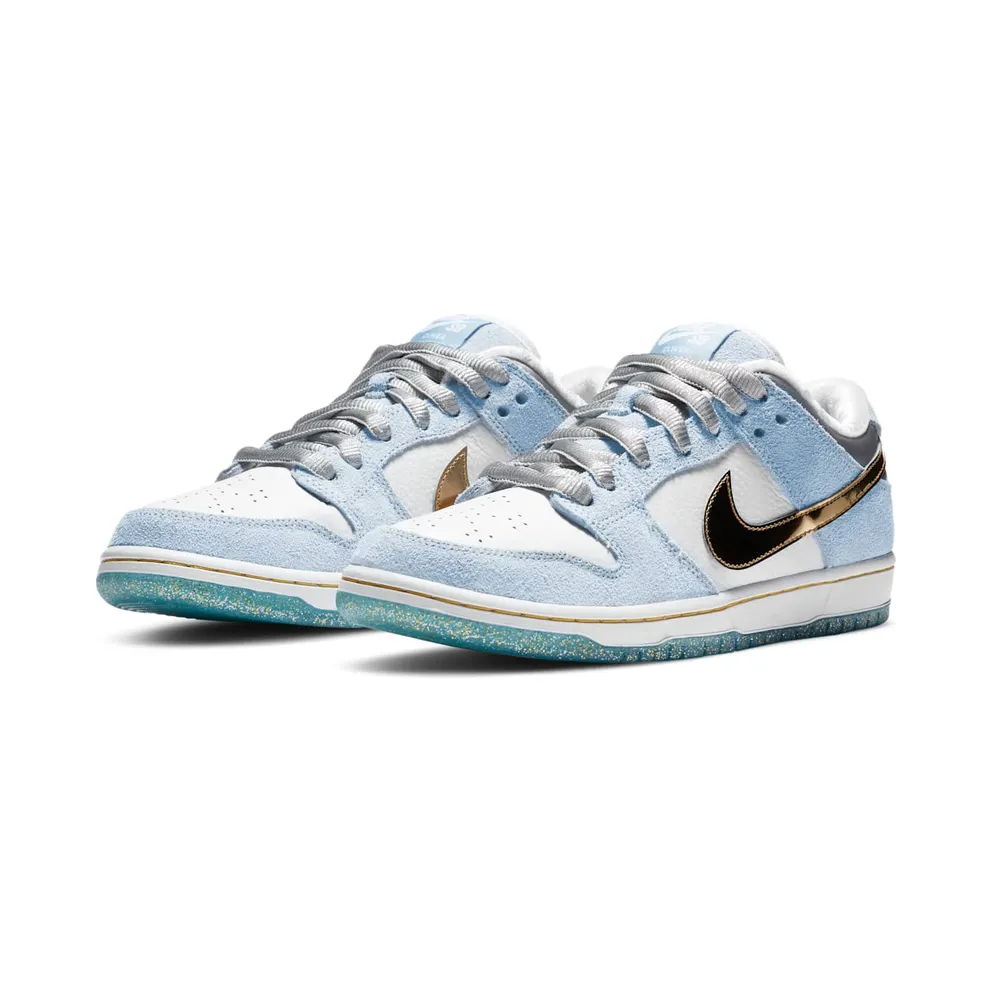 Nike SB Dunk Low Sean Cliver (Special Box) Ice Blue/White-Metallic Gold-Metallic Silver (DC9936-100)