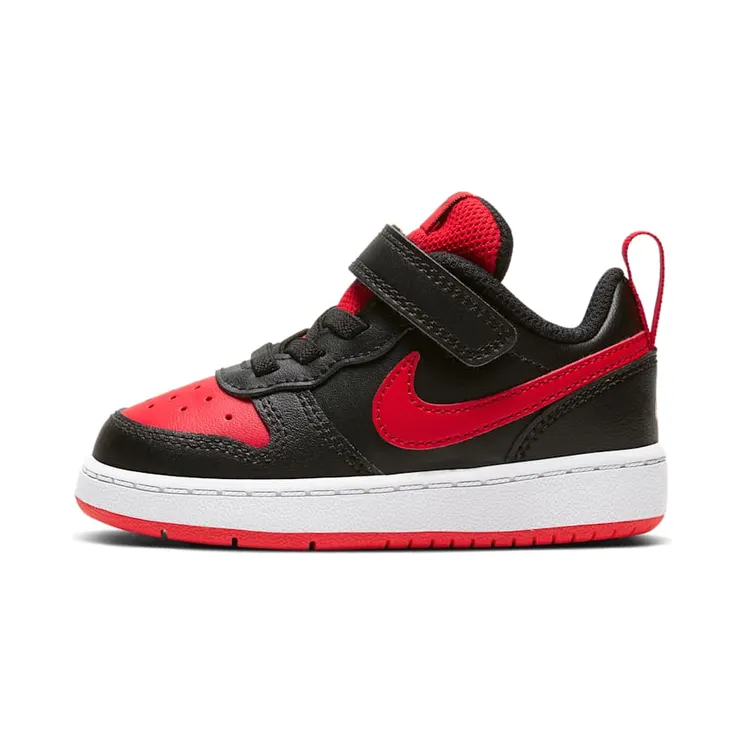 Nike Court Borough Low 2 “Black / White / University Red” (BQ5453-007)