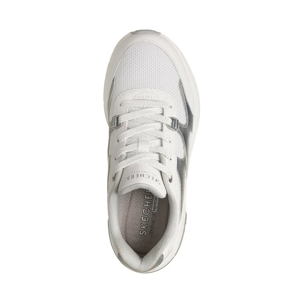 Skechers Shadow – Shiny Wave Sneaker White/Silver