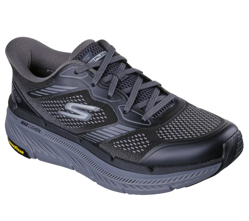 Skechers Slip-ins: Max Cushioning Premier 2.0 – Leigh – Black / Houtskool – “Black” (220774 BKCC)
