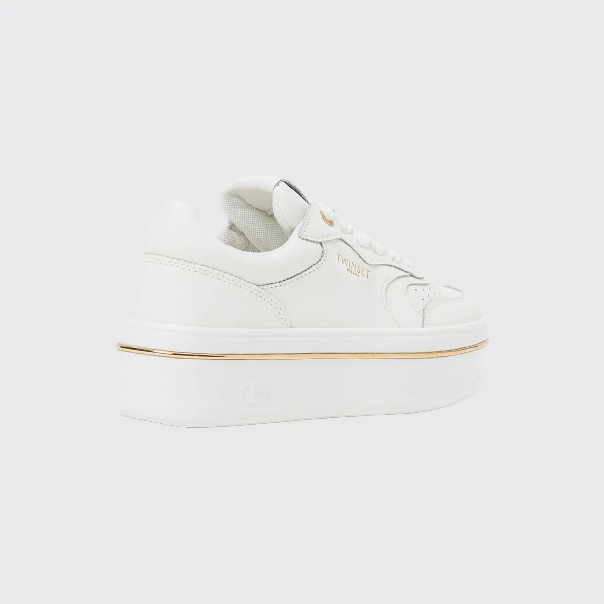 Twinset Flatform Leather Sneakers White (261TCP01G00001)