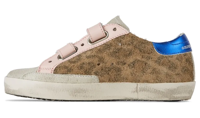 Golden Goose Baby Tan Leopard Old School Velcro Sneakers (GJF00111.F001984.81285) (3)