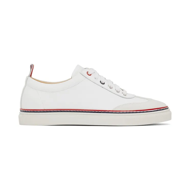 Thom Browne White Calfskin Sneakers (MFD137A-06107)