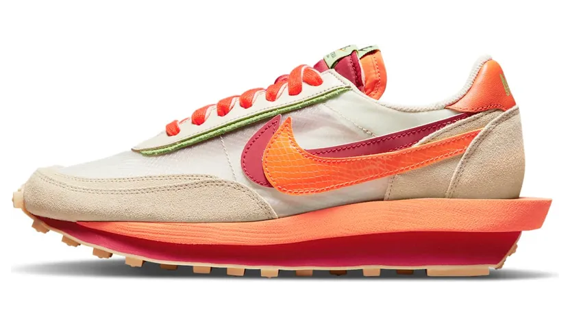 Nike x sacai Clot LDWaffle Kiss of Death Net Orange Blaze (DH1347-100)