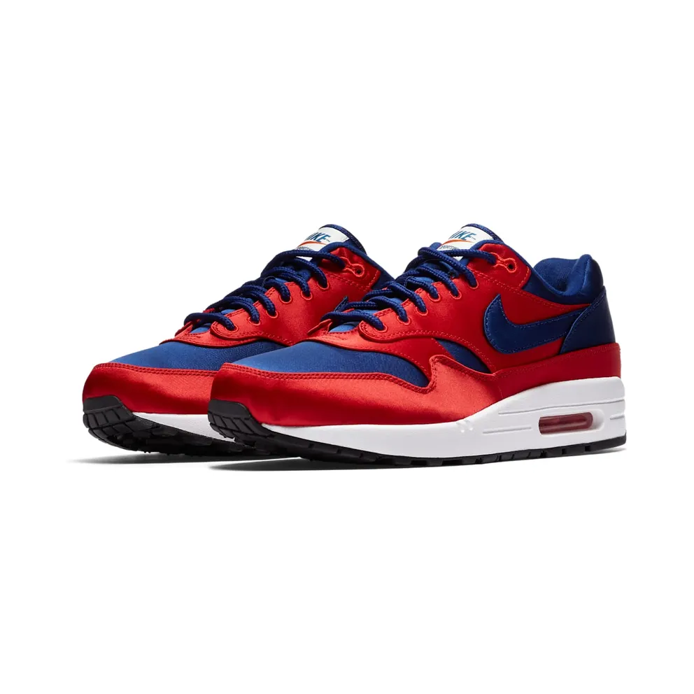 Nike Air Max 1 Satin University Red Deep Royal Blue University Red/White-Black-Deep Royal Blue (AO1021-600)