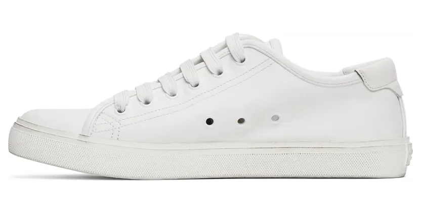 Saint Laurent White Leather Malibu Sneakers (64925000NG0) (3)