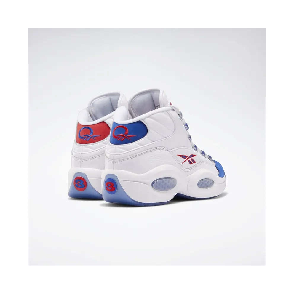 Reebok Question Mid Double Cross White/Collegiate Royal-Primal Red (Other Brands Other)
