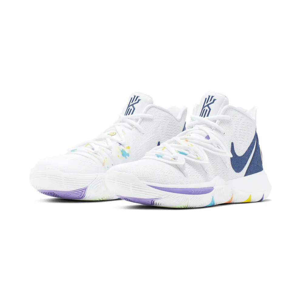 Nike Kyrie 5 White Denim White/Deep Royal Blue-Glacier Blue (AO2918-101)