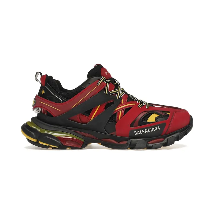 Balenciaga Track Trainers Burgundy Black
