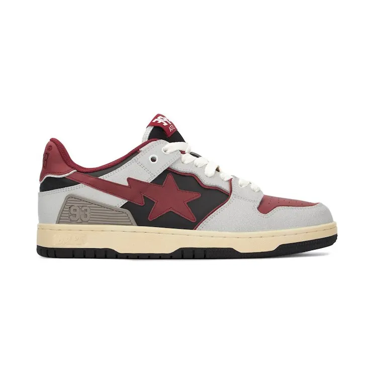 A Bathing Ape Bape SK8 Sta Vintage White Red (1I20-291-020)