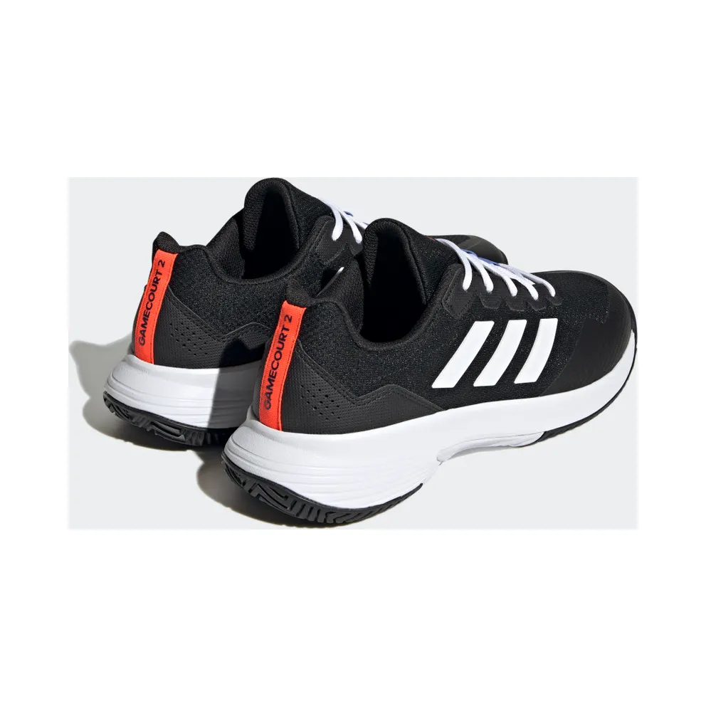 adidas Gamecourt 2.0 Tennis Shoes Core Black / Cloud White / Solar Red (HQ8478)