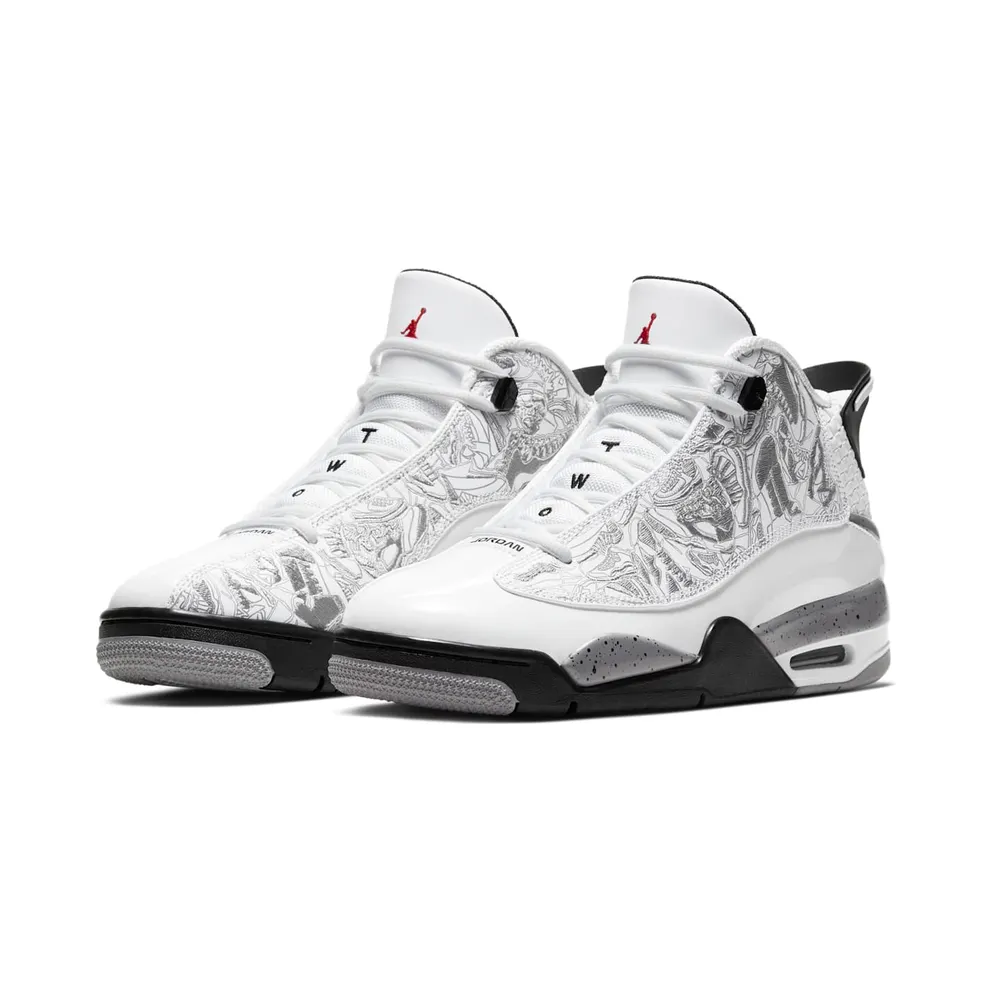Jordan Dub Zero White Cement (2020) White/Black-Cement Grey-Varsity Red (311046-105)
