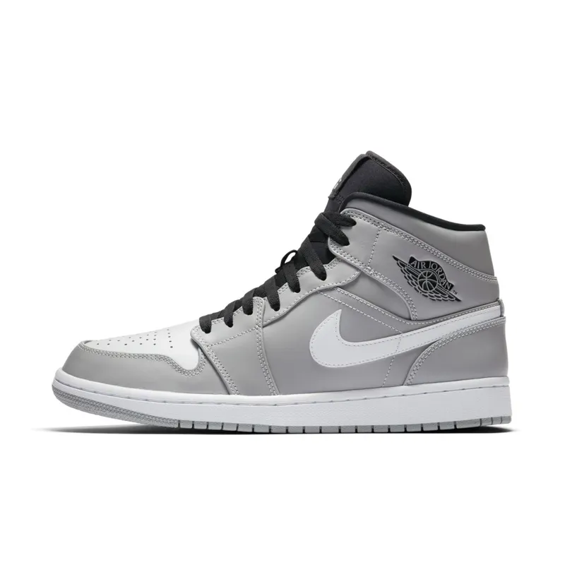 Jordan 1 Mid Wolf Grey Black White Wolf Grey/White-Black (554724-046)