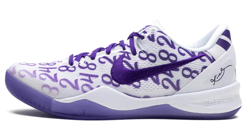 Kobe 8 Protro White/White/Court Purple (FQ3549-100)