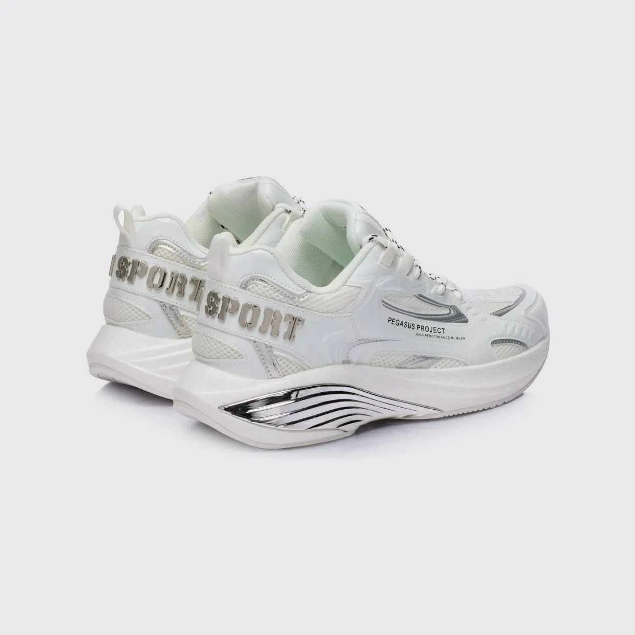 Plein Sport Pegasus Project Mesh And Patent Leather Sneakers White (FAESUSC0848STE003N01) (2)
