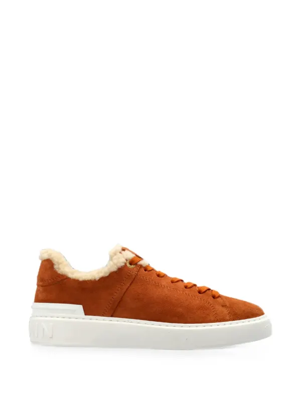 Balmain B-Court shearling-trim – Bruin (HN1VI690LSRG)