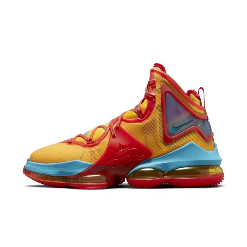 LeBron 19 Orange – “Mantra Orange / University Gold / University Red / Light Blue Fury” (DC9338-800)
