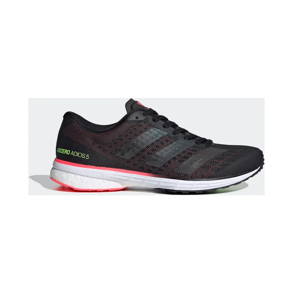 adidas Adizero Adios 5 Laufschuh Core Black / Core Black / Signal Pink / Coral (EG4658)