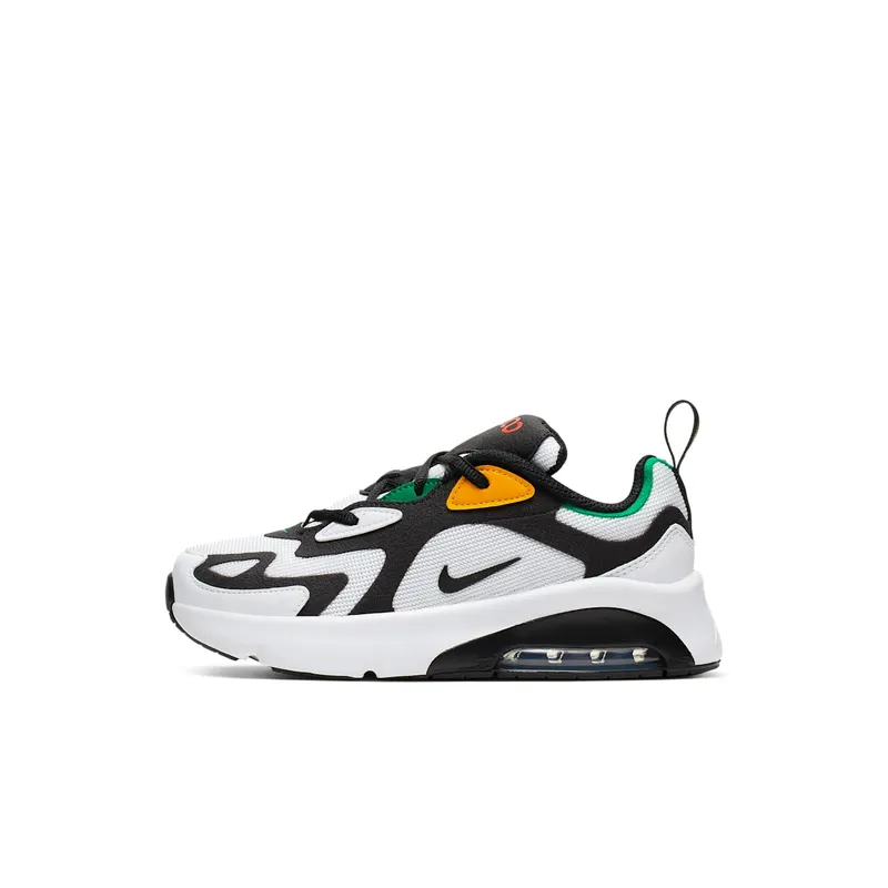 Nike Air Max 200 Rasta (PS) White/Bright Crimson-University Gold-Black (AT5628-100)