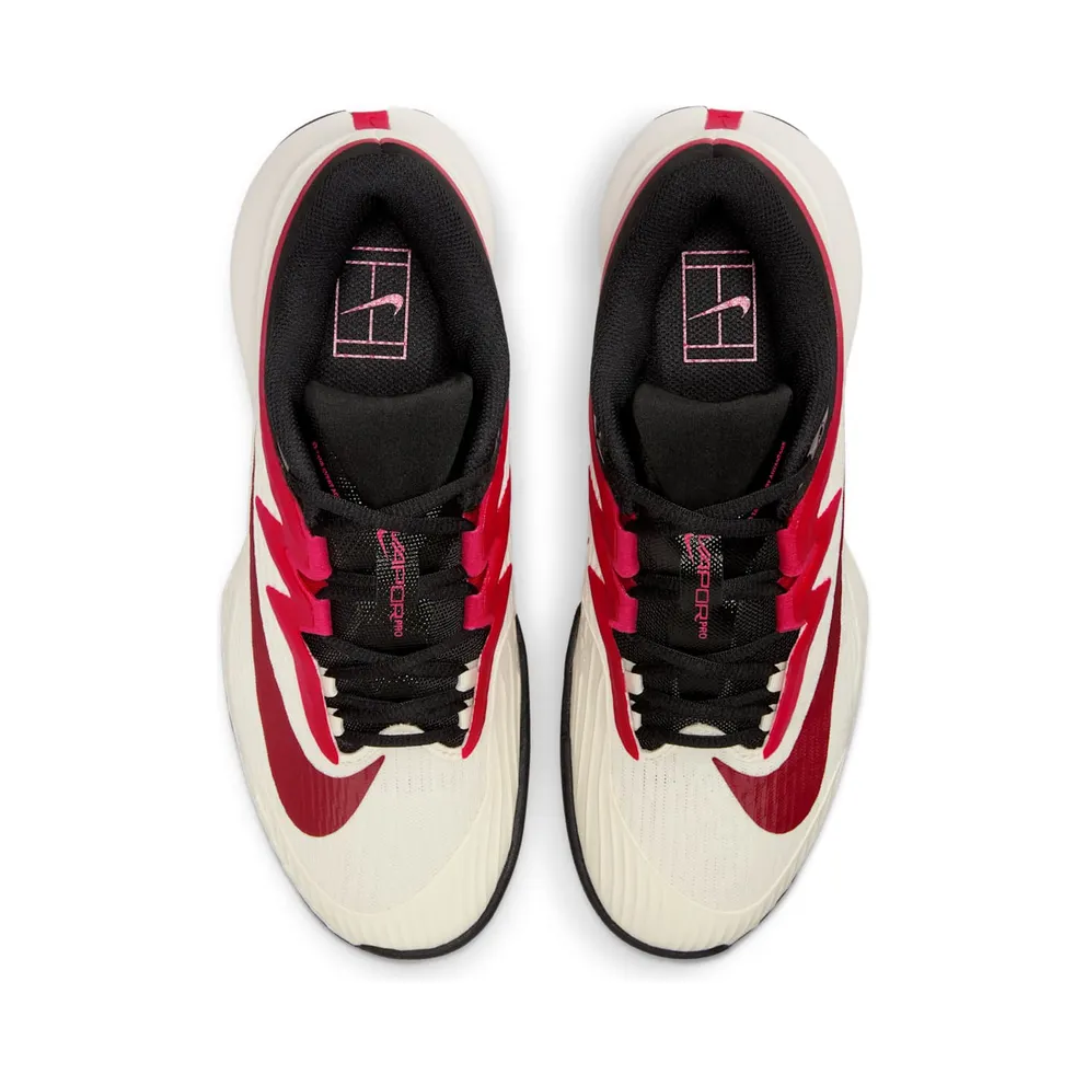 Nike Court Air Zoom Vapor Pro 3 HC Pale Ivory Sail Team Red Rush Pink (FZ2158-104)
