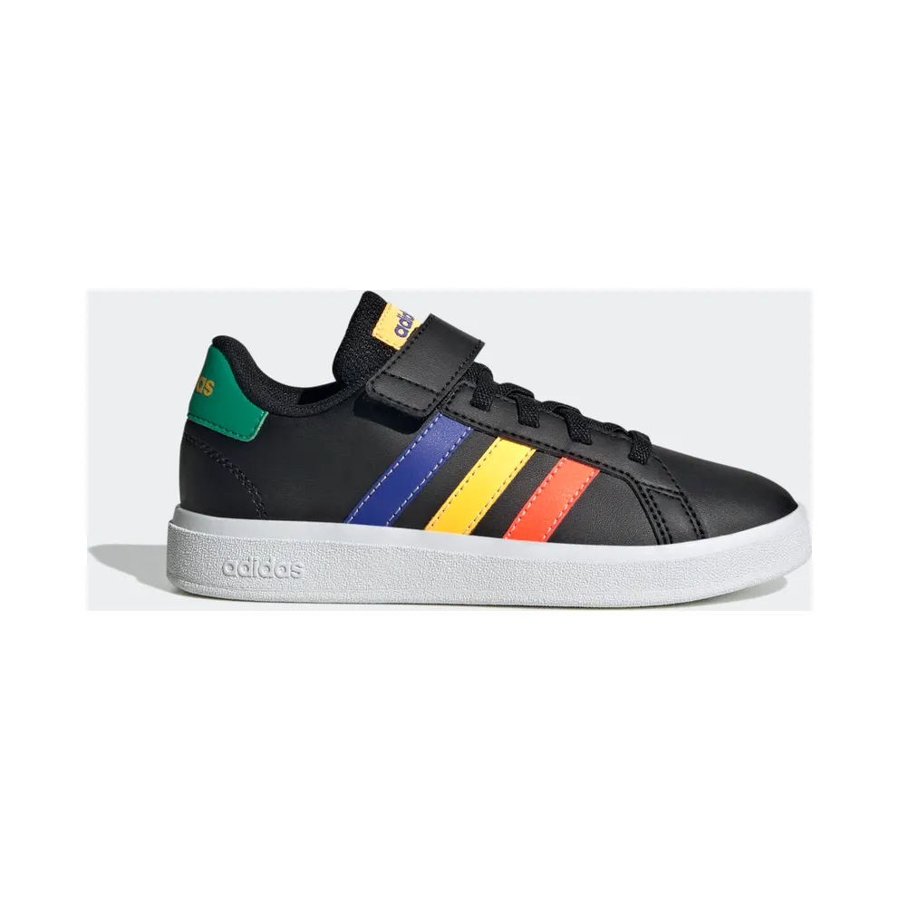 Adidas Grand Court Lifestyle Court Elastic Lace and Top Strap Core Black / Lucid Blue / Court Green (HP8914)