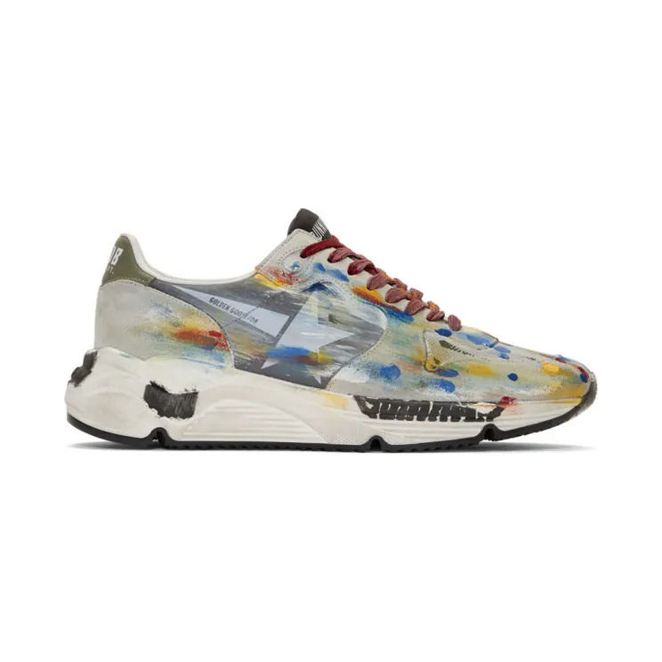 Golden Goose Multicolor Dripping Paint Running Sole Sneakers (G35MS963.G8)