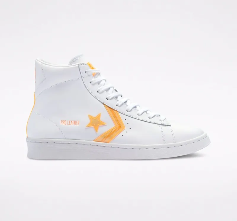 Converse Pro Leather Hi Hi-Vis White Flash Orange White/Flash Orange-White (169500C)