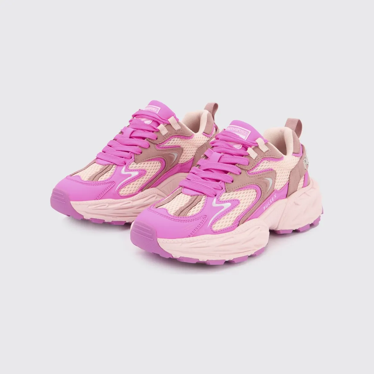 Plein Sport Pulse X Mesh and Leather Sneakers Pink (SAFSUSC0931STE003N87)