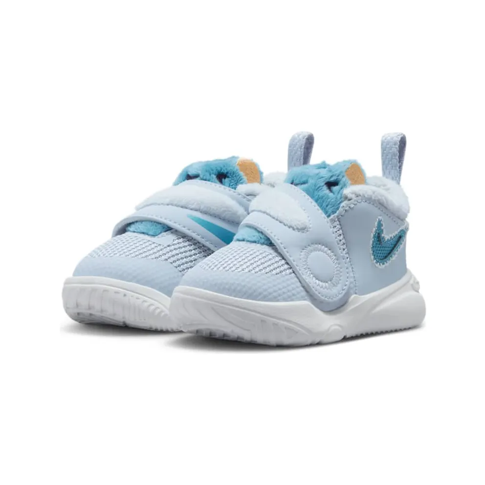 Nike Team Hustle D 11 Football Grey Summit White Celestial Gold Denim Turquoise (FZ1247-001)