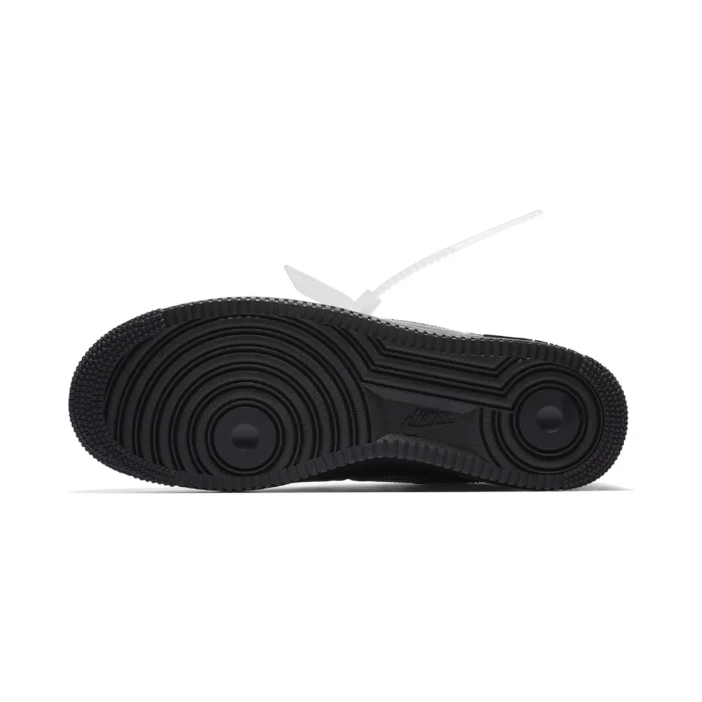 Nike Air Force 1 ’07 Virgil x MoMA (No Socks) Black/Metallic Silver-Black (AV5210-001)