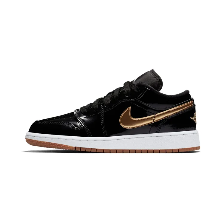 Air Jordan 1 Low GG “Black / White / Metallic Gold” (554723-032)