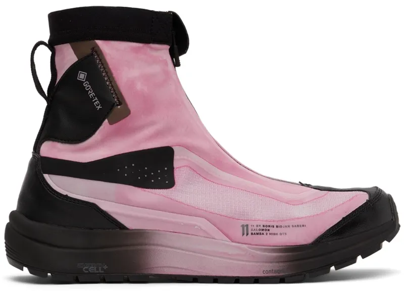 11 by Boris Bidjan Saberi Pink Salomon Edition Bamba2 High GTX Sneakers (217 11xS)