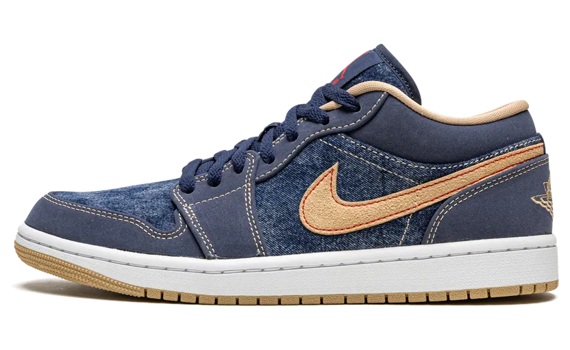 Air Jordan 1 Low SE Denim – “Midnight Navy / University Red / White / Hemp” (DH1259-400)