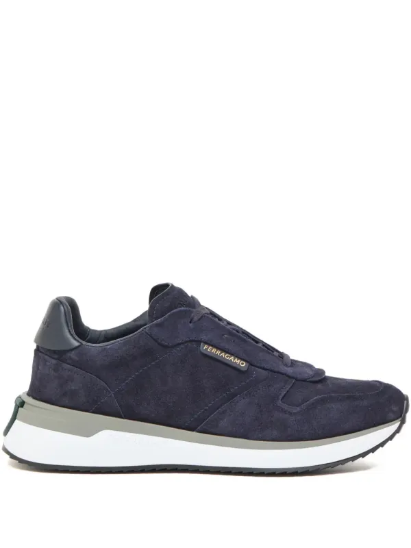 Ferragamo Suède low-top – Blue (787587)