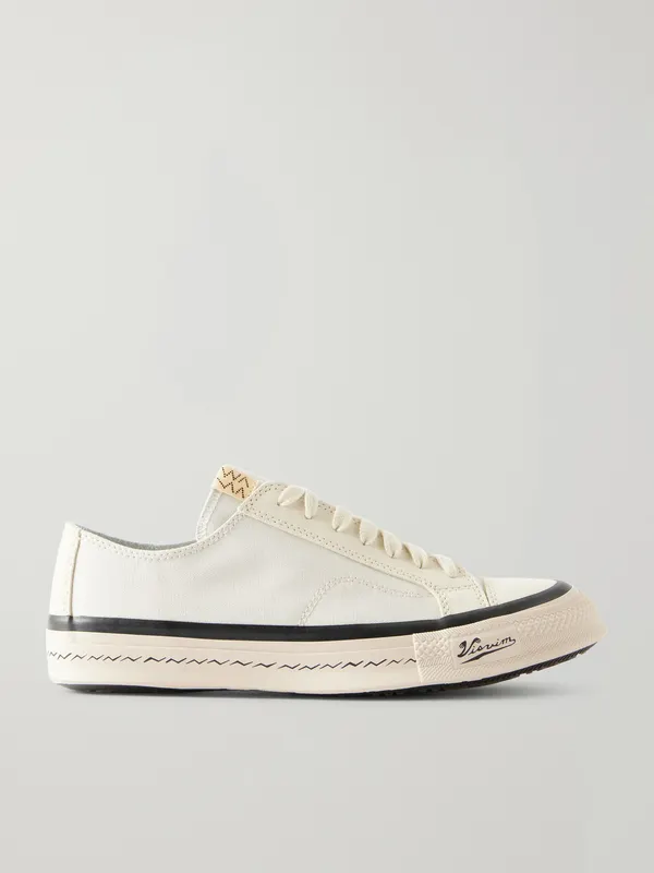 Visvim Nolan Suede-Trimmed Canvas Sneakers Ivory (0126101001001)