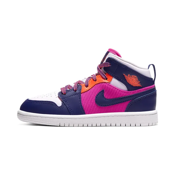 Jordan 1 Mid Fire Pink Barely Grape (PS) “Fire Pink / Barely Grape / Hyper Crimson / Regency Purple” (640737-602)