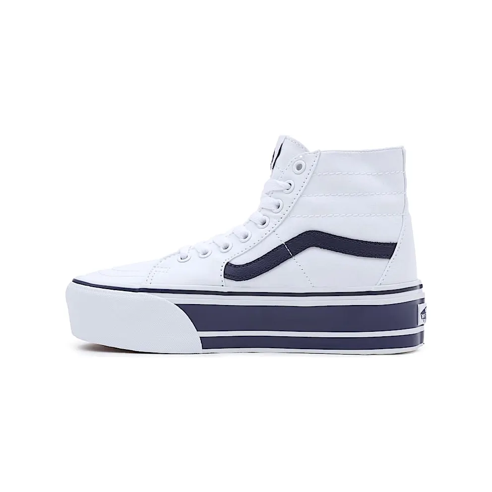 Vans UA SK8-Hi Tapered Stackform Sport Stripes White Navy (VN0A5JMKNWD)