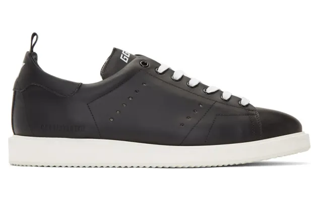 Golden Goose Black and White Starter Sneakers (GCOMS631.A4)
