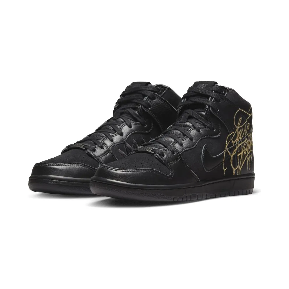 Nike SB x FAUST Dunk High Black Gold (DH7755-001)