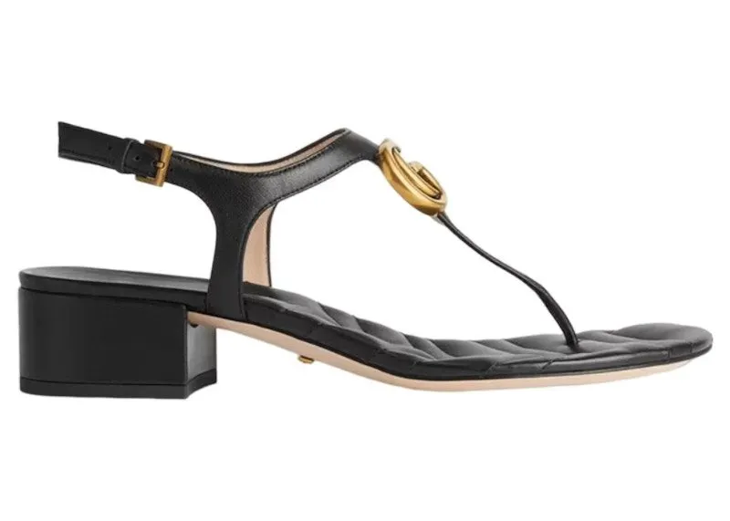 Gucci Marmont Double G Sandal Black (674840 BKO00 1000)