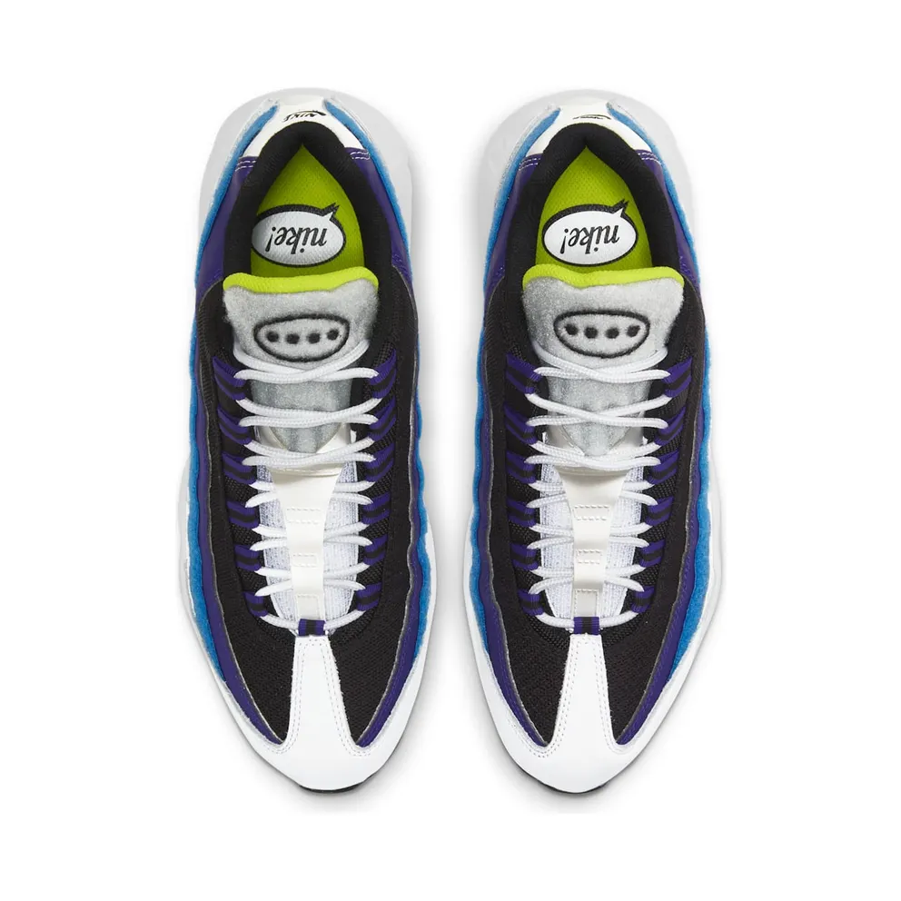 Nike Air Max 95 Kaomoji White/Cyber-Black-Signal Blue (DD9600-100)